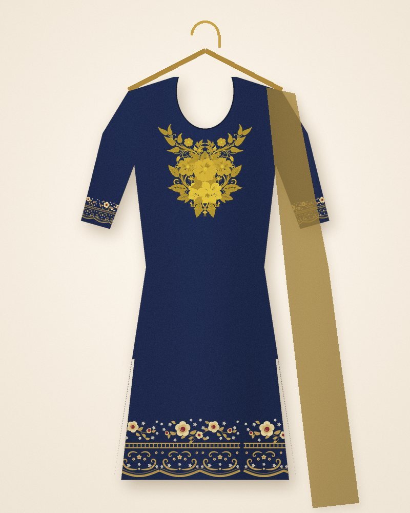 Navy party suit