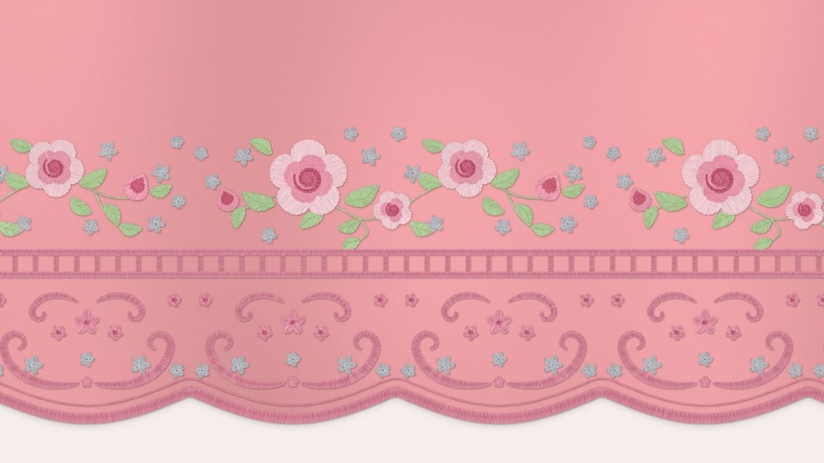 Rose scallop ghera border