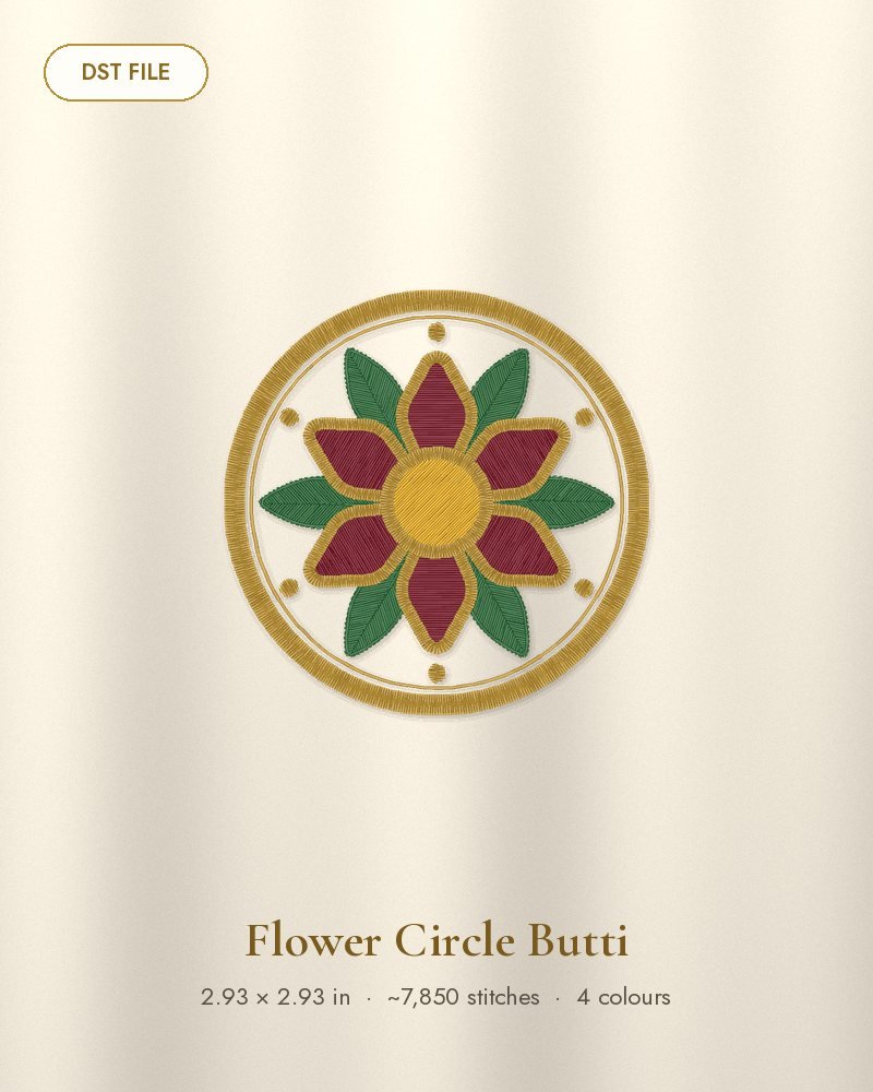 Flower Circle Butti – DST Design