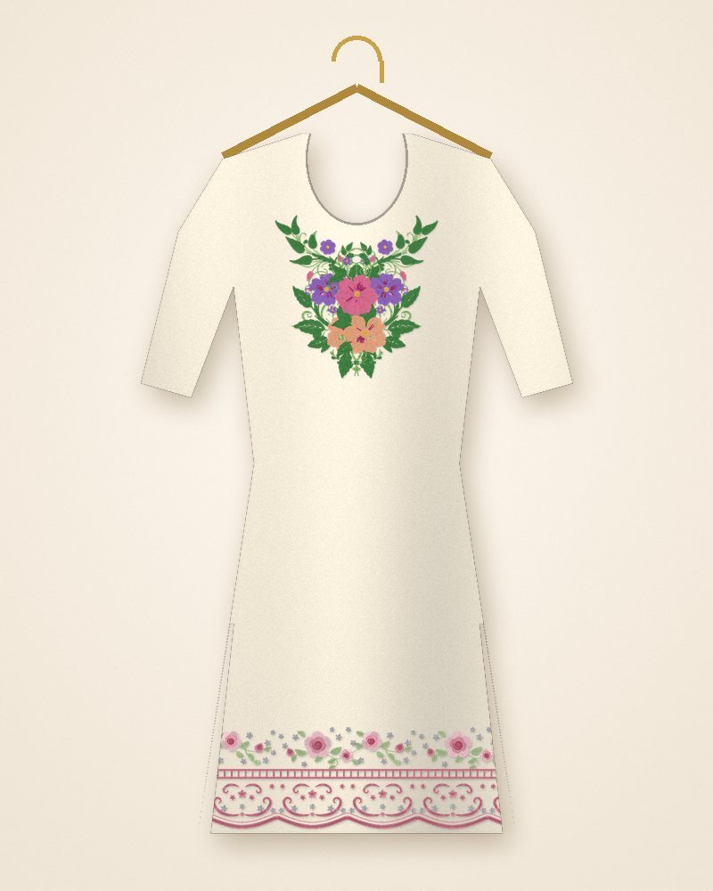 Ivory Pastel Floral Suit